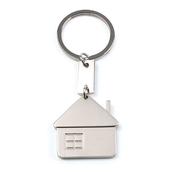 1x huis sleutelhanger 3,5 cm